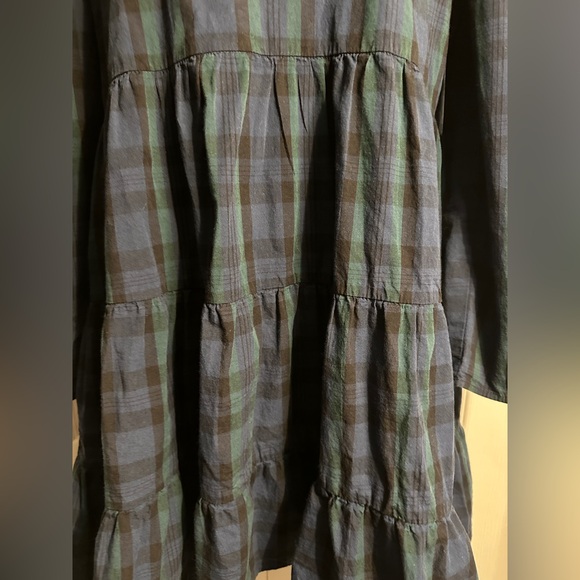 Blackwatch Plaid  Tunic Flare Sail To Sable Size Med. Green & Navy. - Picture 7 of 12